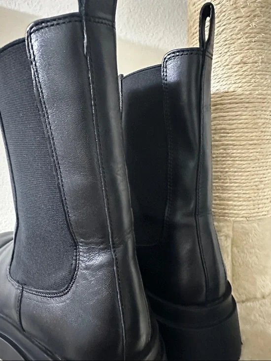 Zara Black Platform Ankle Boots - Women's - Picture 3 of 14